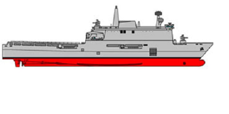 Silhouette of the 'Galicia'-Class Amphibious Ship